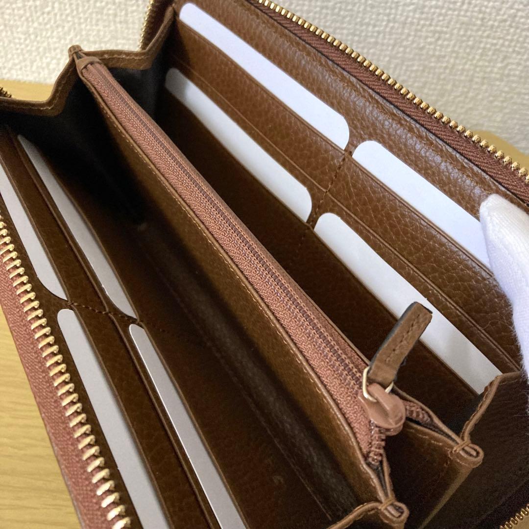 【未使用】GUCCI GGキャンパス　長財布 ベージュ/ブラウン
