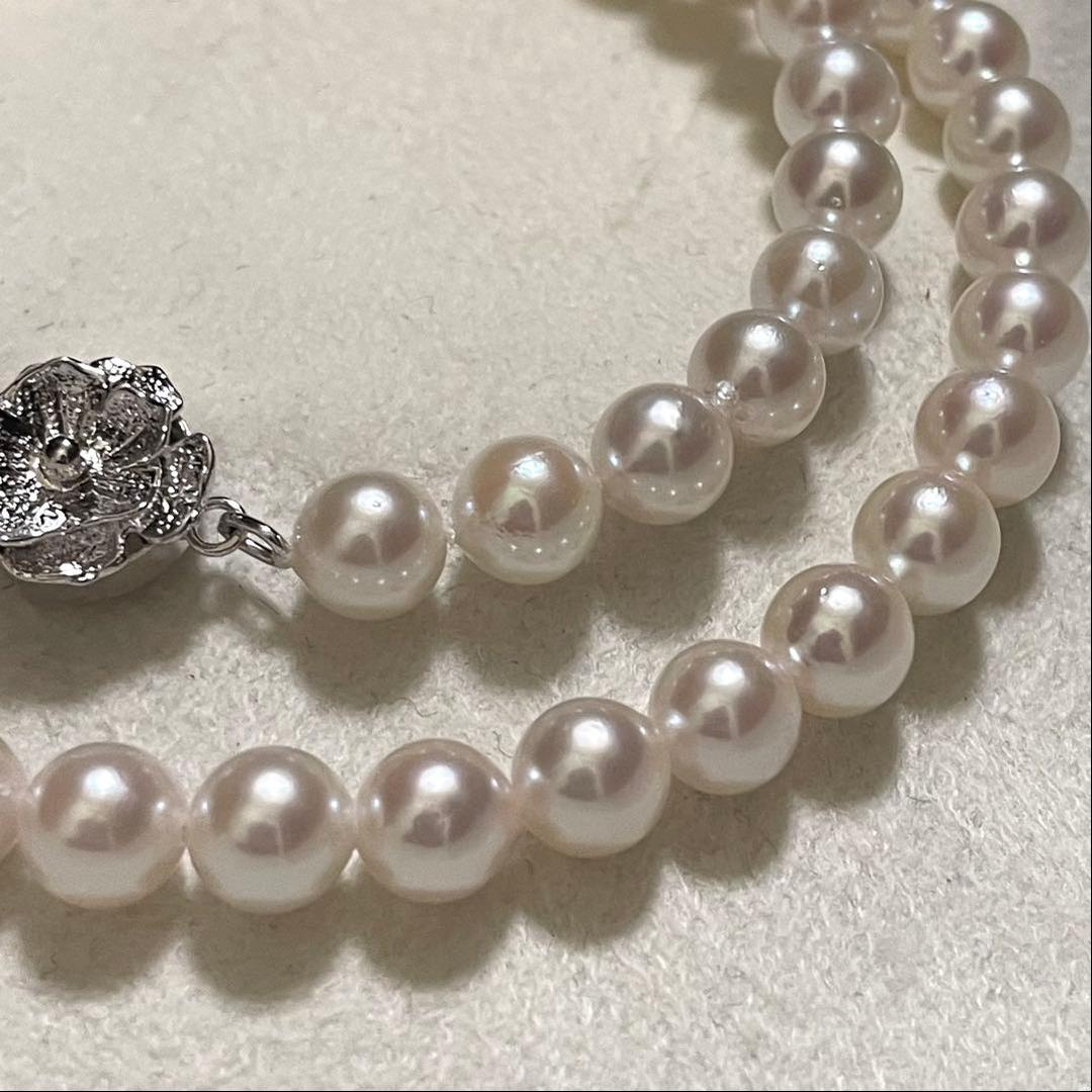 【テリ強✨美品】 あこや真珠 ネックレス 6.5-7.0 パール アコヤ 本真珠