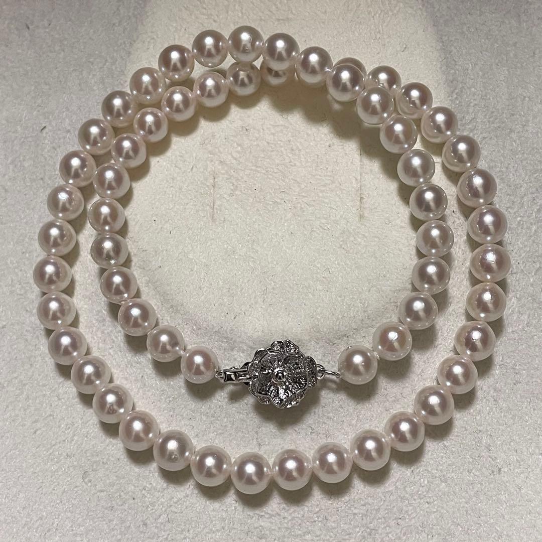 【テリ強✨美品】 あこや真珠 ネックレス 6.5-7.0 パール アコヤ 本真珠