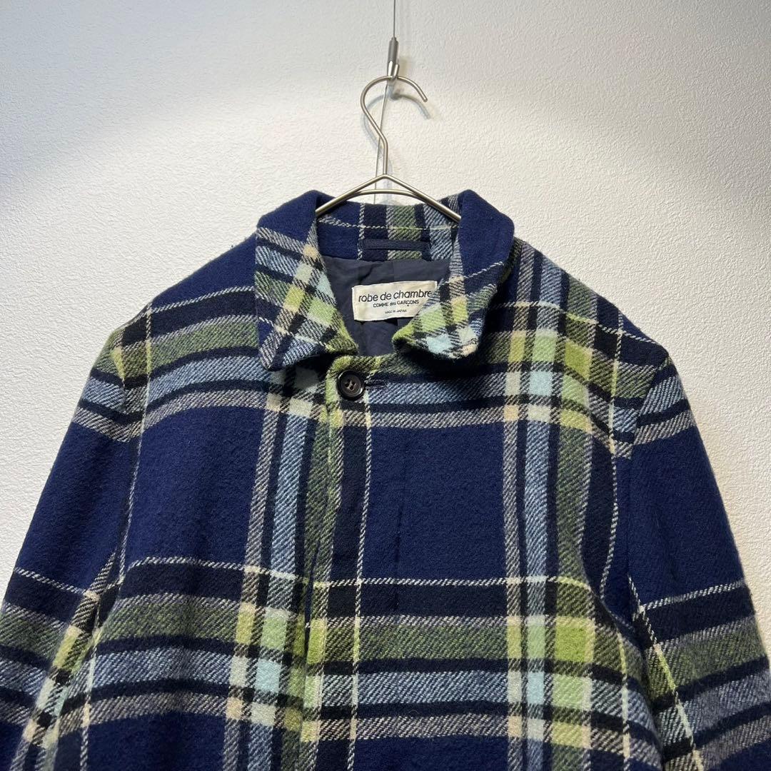 希少 美品 98年製 ローブドシャンブル コムデギャルソン チェック コート