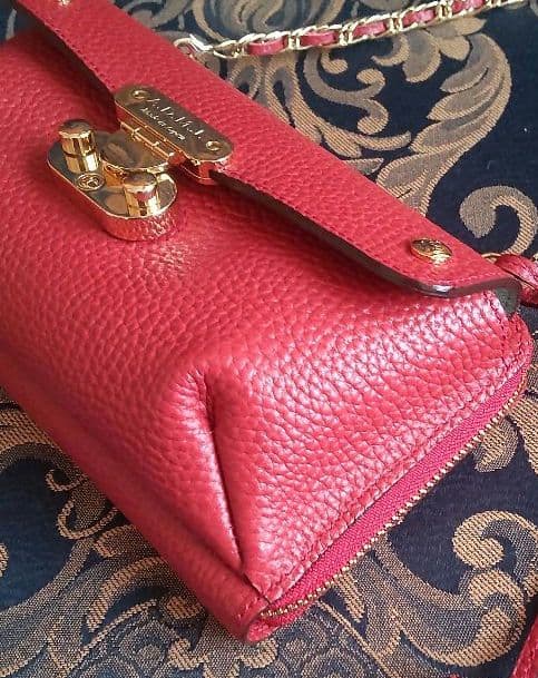 牛革/ 前ポケット付きウォレットバッグ