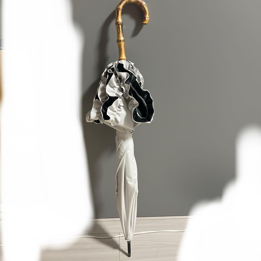 サンバリア100 日傘 Mサイズ フリル/ホワイト