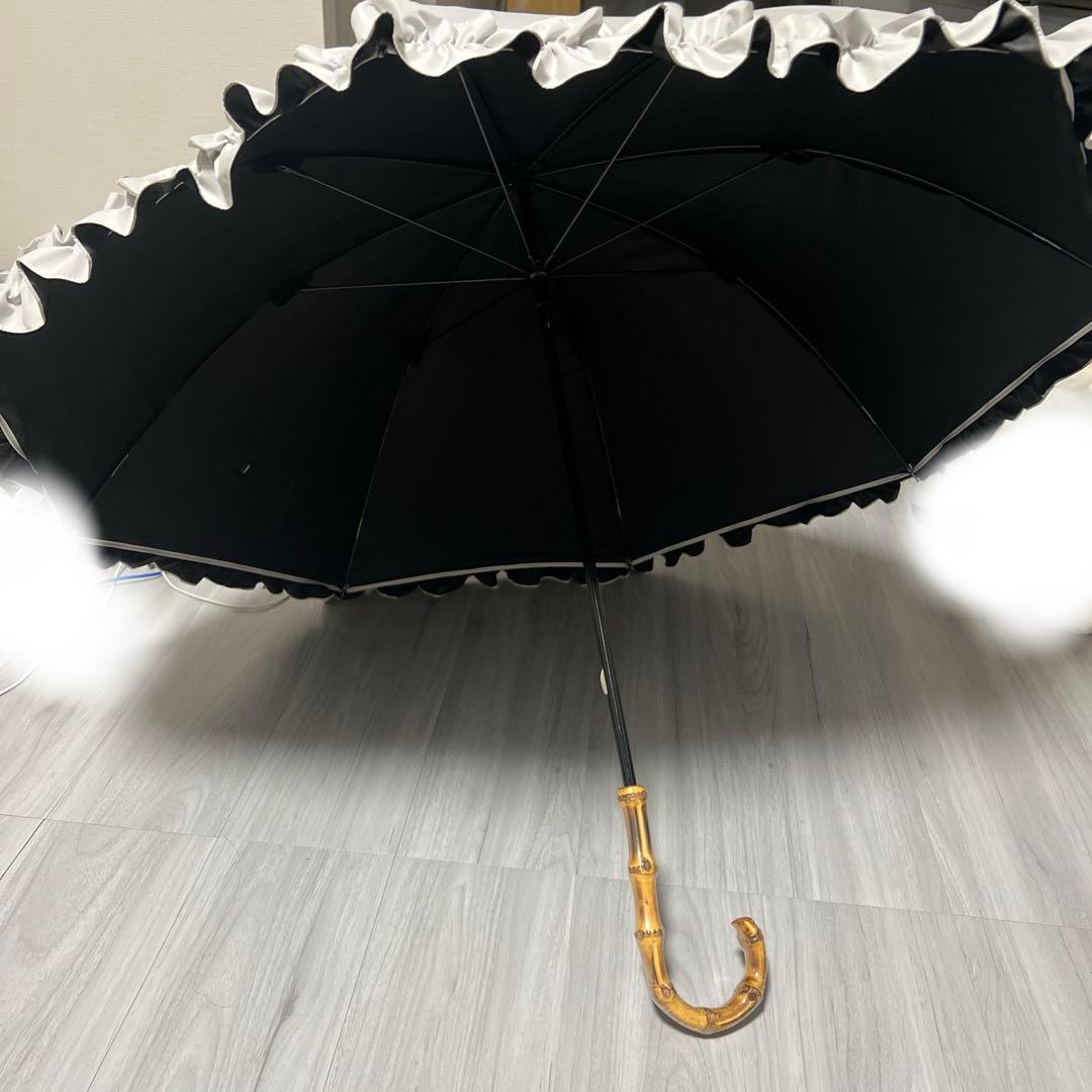 サンバリア100 日傘 Mサイズ フリル/ホワイト