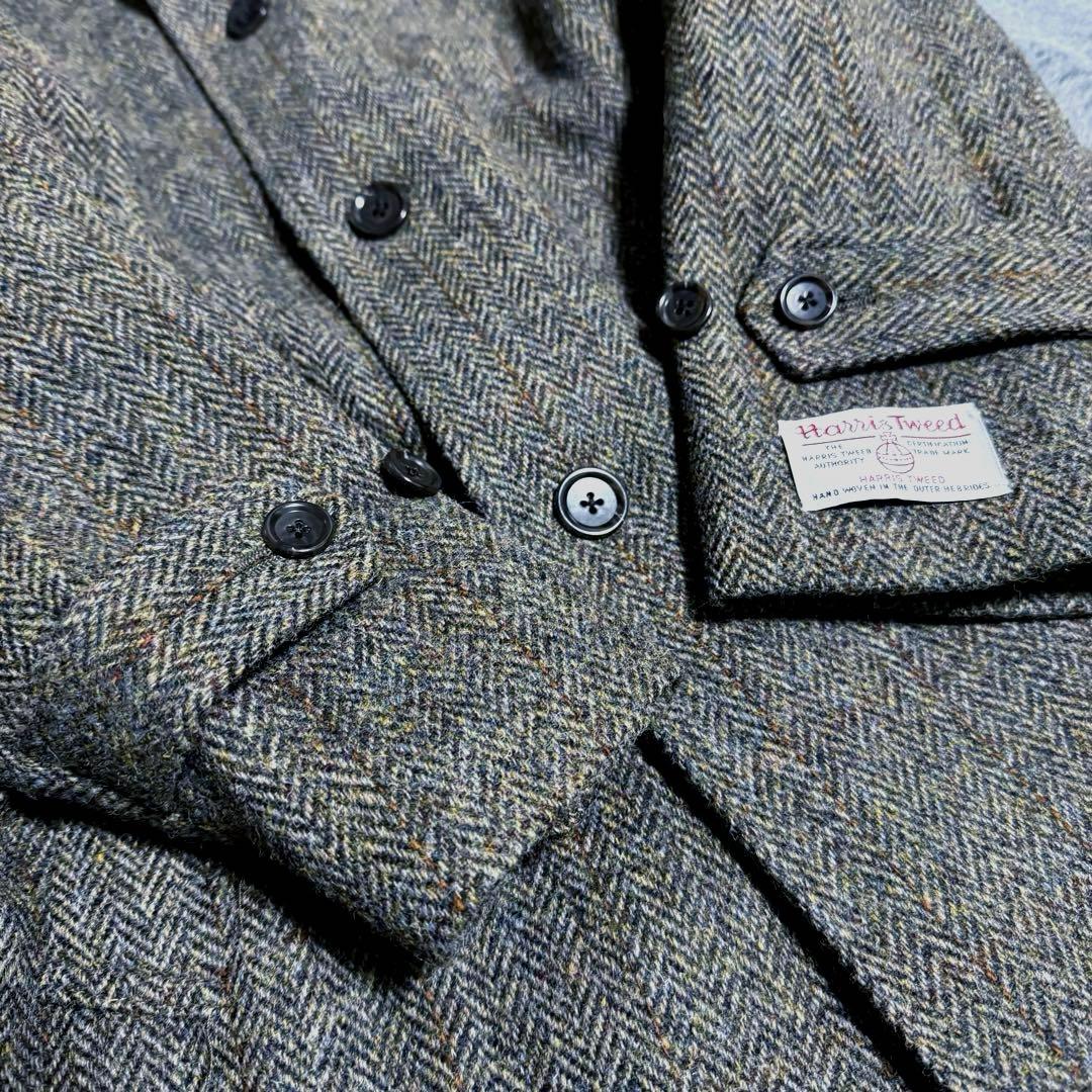 Harris Tweed ウール ミドルコート ヘリンボーン ツイード Mサイズ