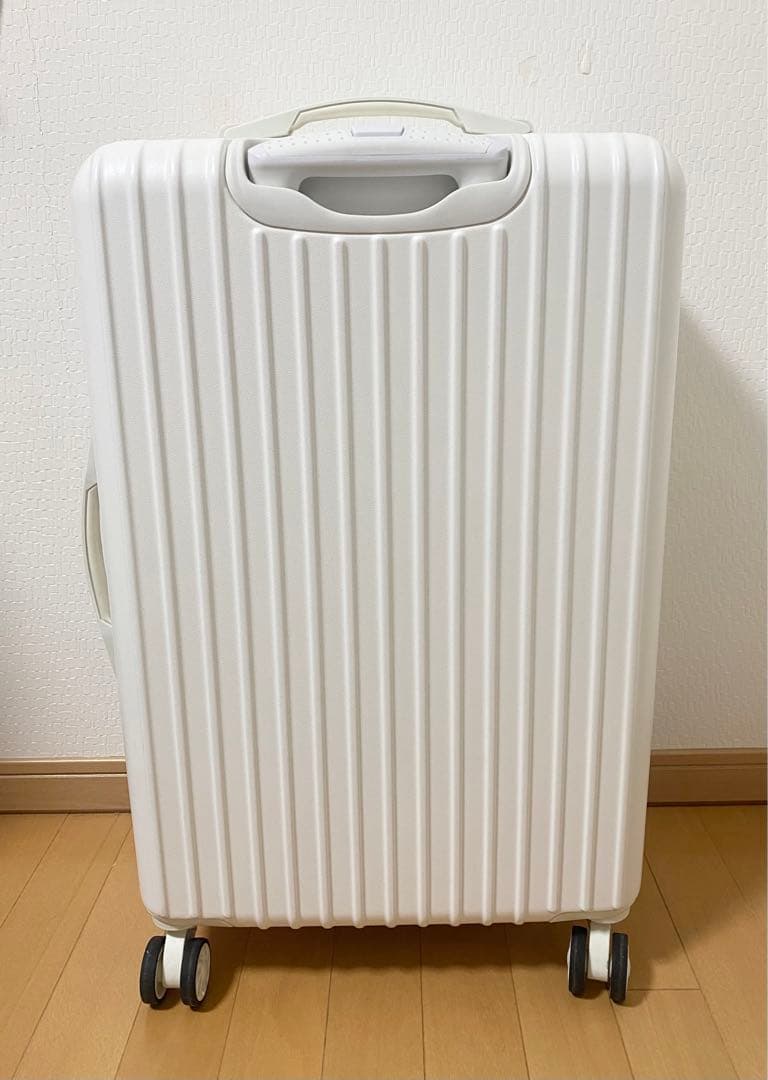 キャリーケース スーツケース ホワイト Lサイズ 旅行 長期