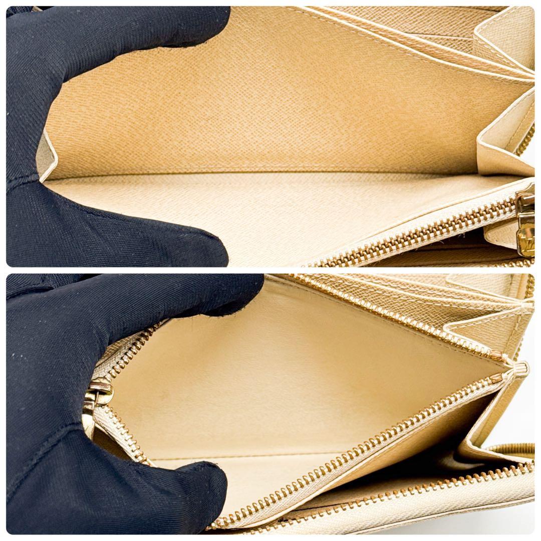 ルイヴィトン ダミエアズール ジッピーウォレット 財布 白 長財布 ホワイト