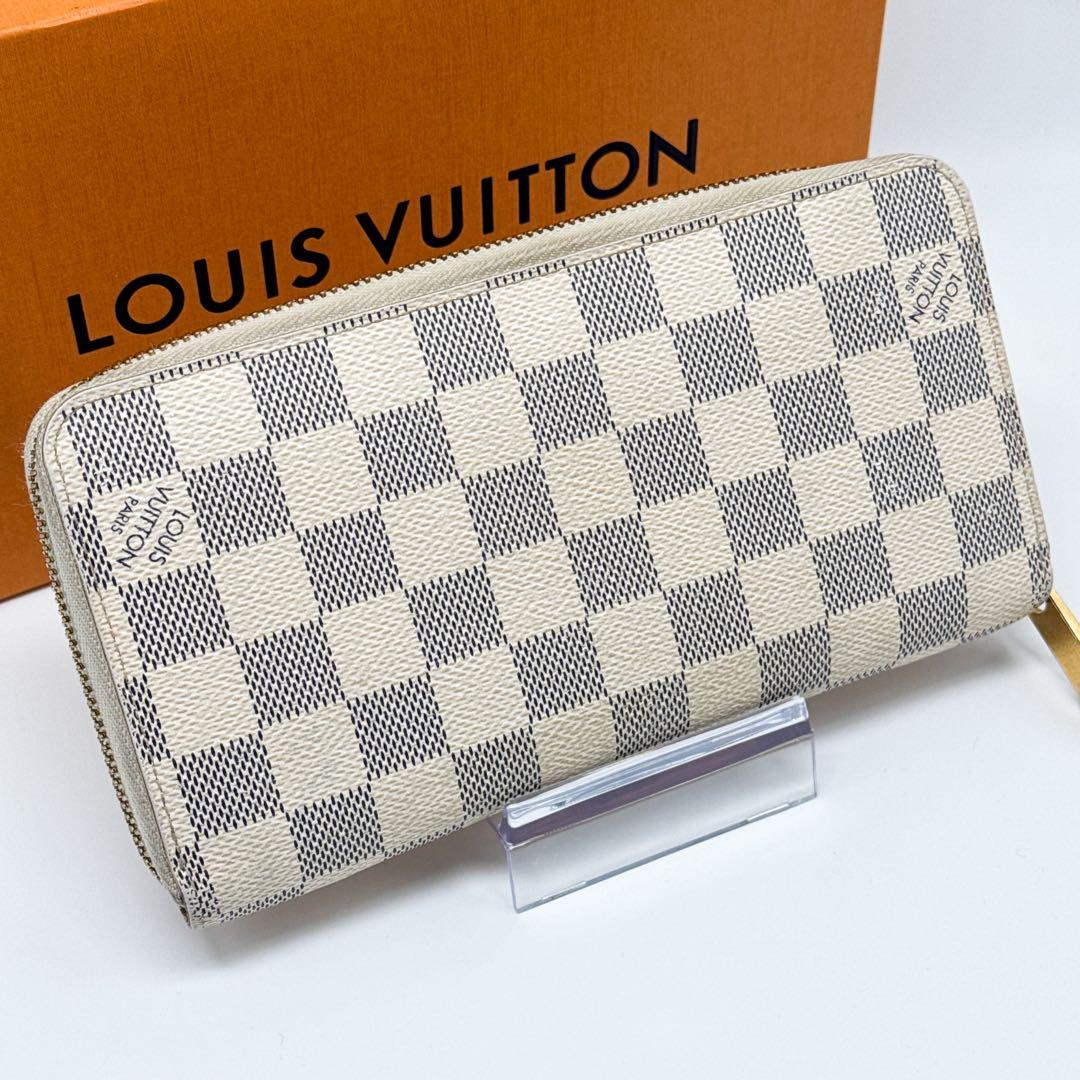 ルイヴィトン ダミエアズール ジッピーウォレット 財布 白 長財布 ホワイト