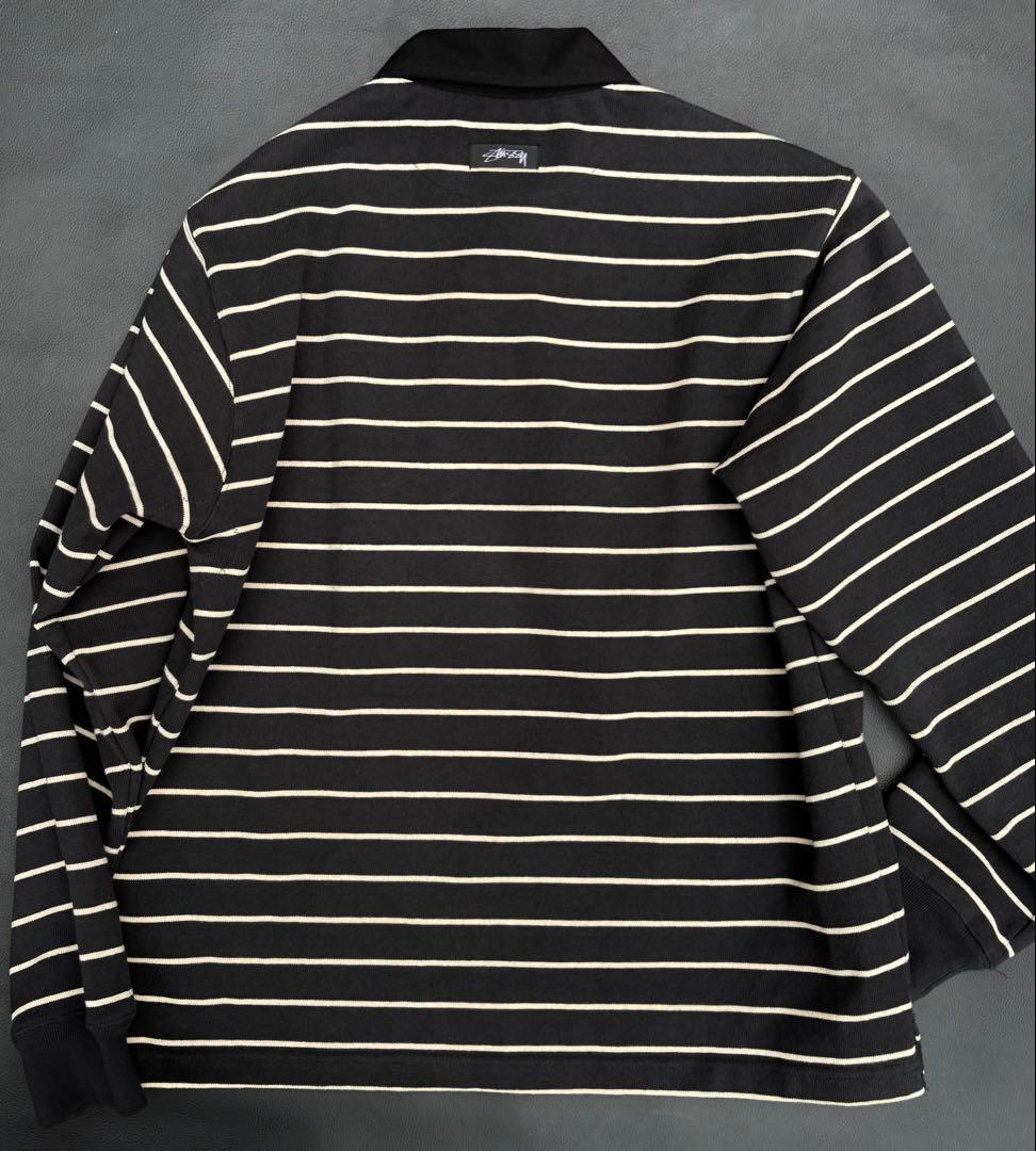 数回着 美品 25年モデル Stussy STRIPED RUGBY SHIRT