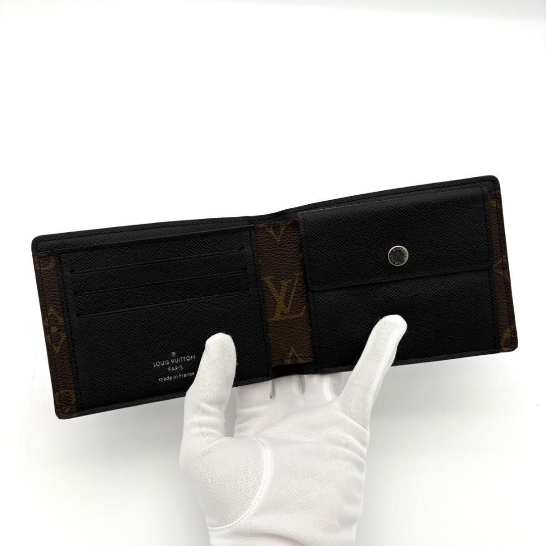 ルイヴィトン 折財布 モノグラム マカサー ポルトフォイユ ミンドロ 2418
