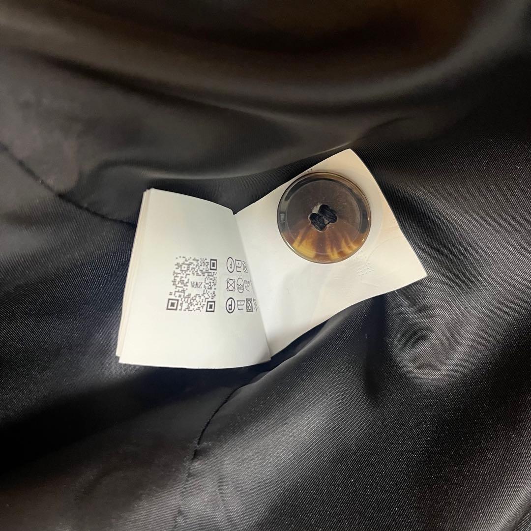 お値下げZARA 　ウールブレンドオーバーコート　ネイビーブルー　M L