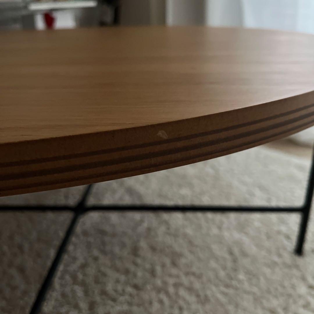 円卓・円形センターテーブル 木製天板 ニトリ