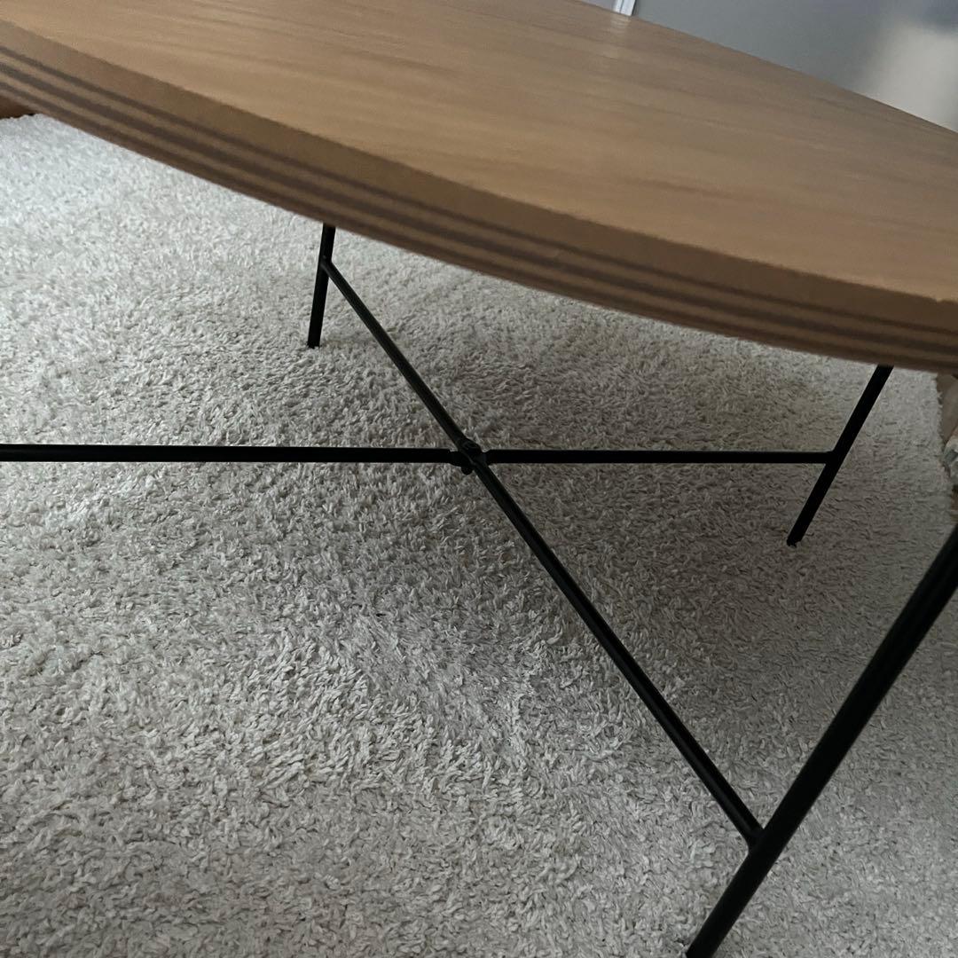 円卓・円形センターテーブル 木製天板 ニトリ