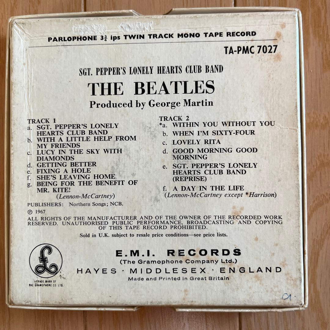 貴重！　ビートルズ　サージェントペパー　オープンリールテープ　UK mono