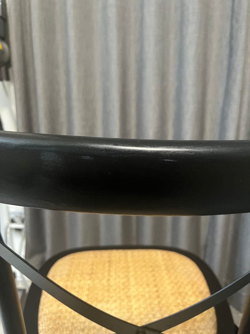 ④クラッシュゲート クロスバック ダイニングチェア ブラック