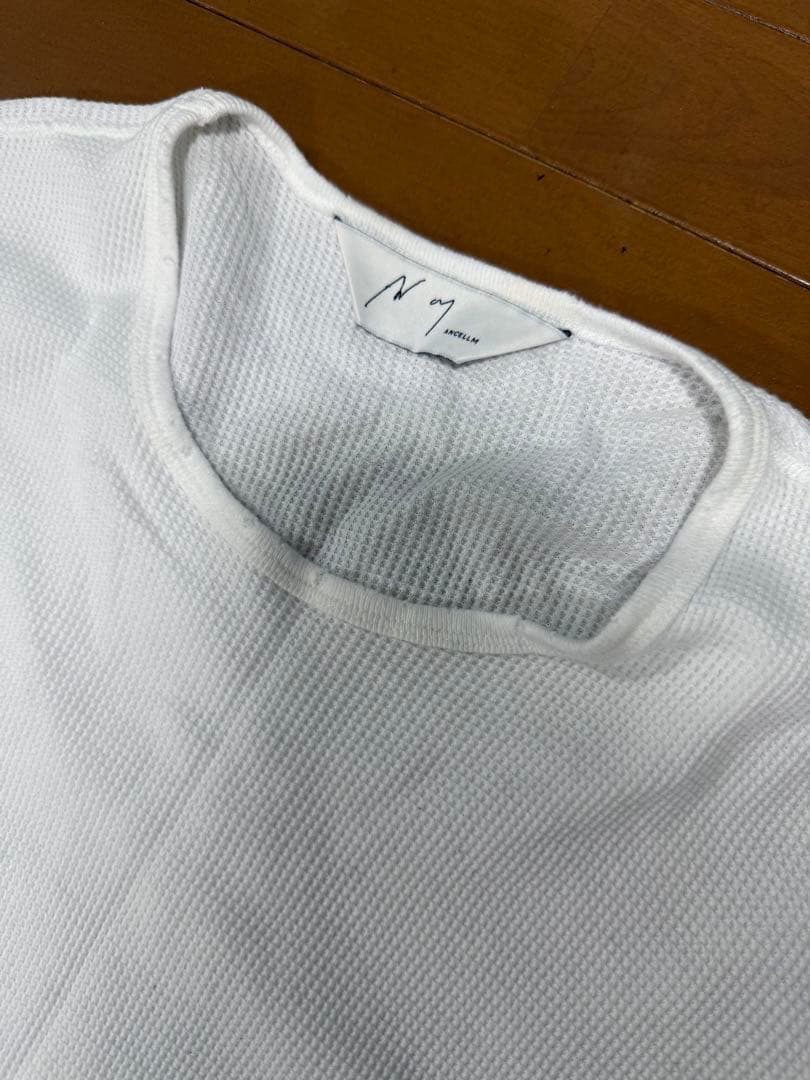 アンセルム　ダメージワッフルクルーネックT