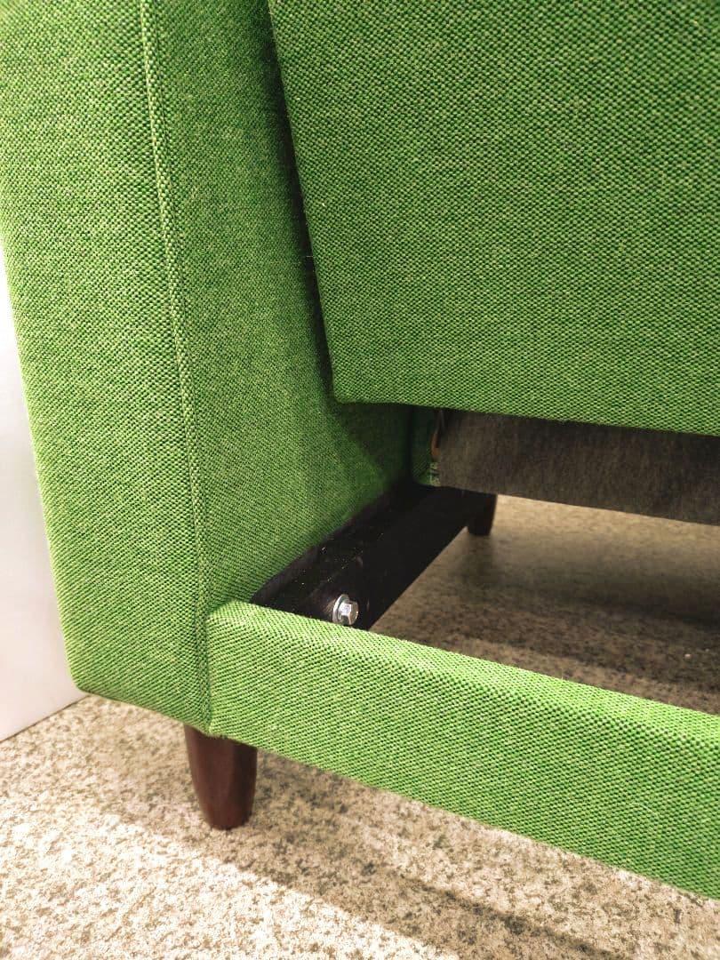 展示アウトレット カリモク60 スリーピングソファ タープグリーン ソファベッド