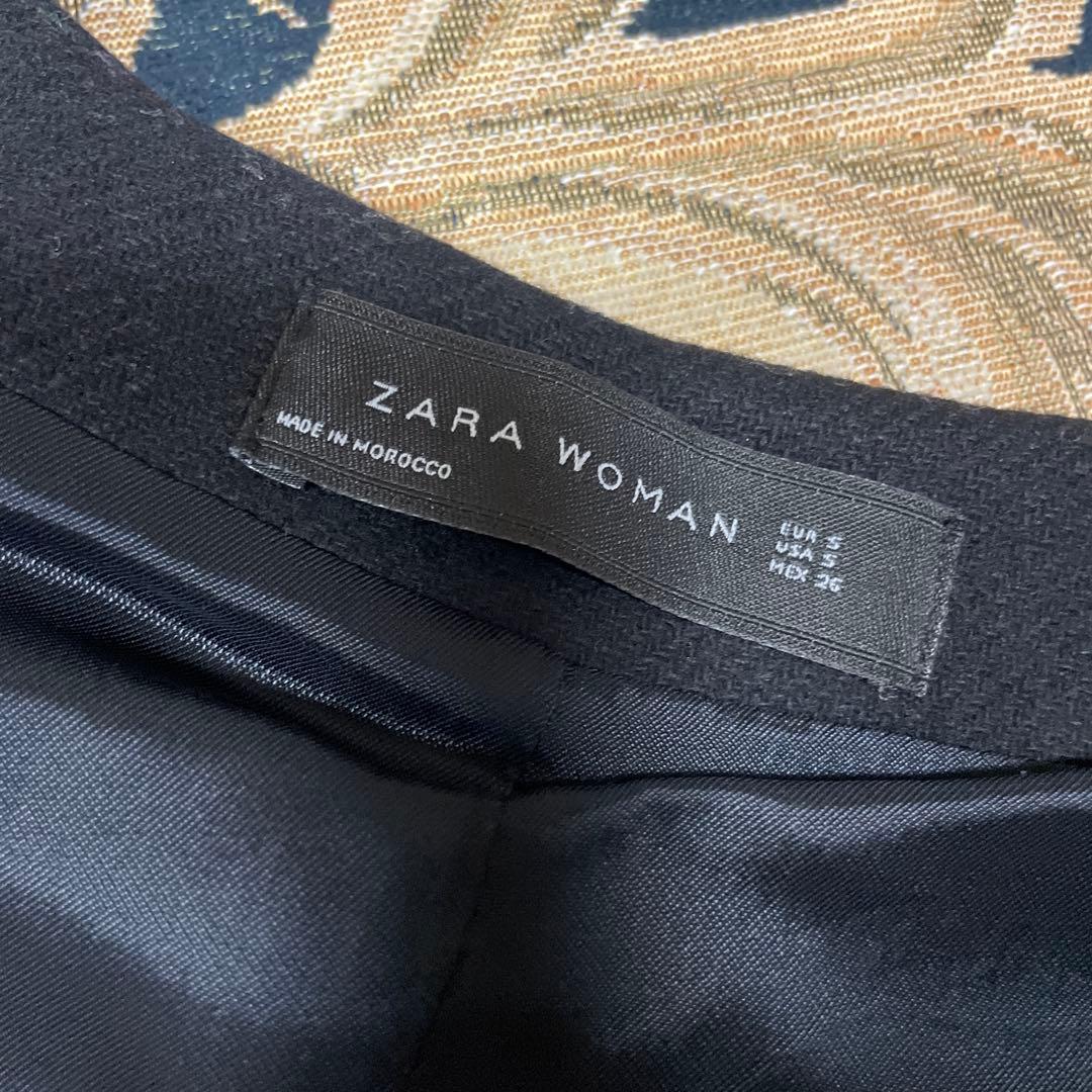 綺麗　ザラ　ZARA マント　ケープ　ブラック　ロング