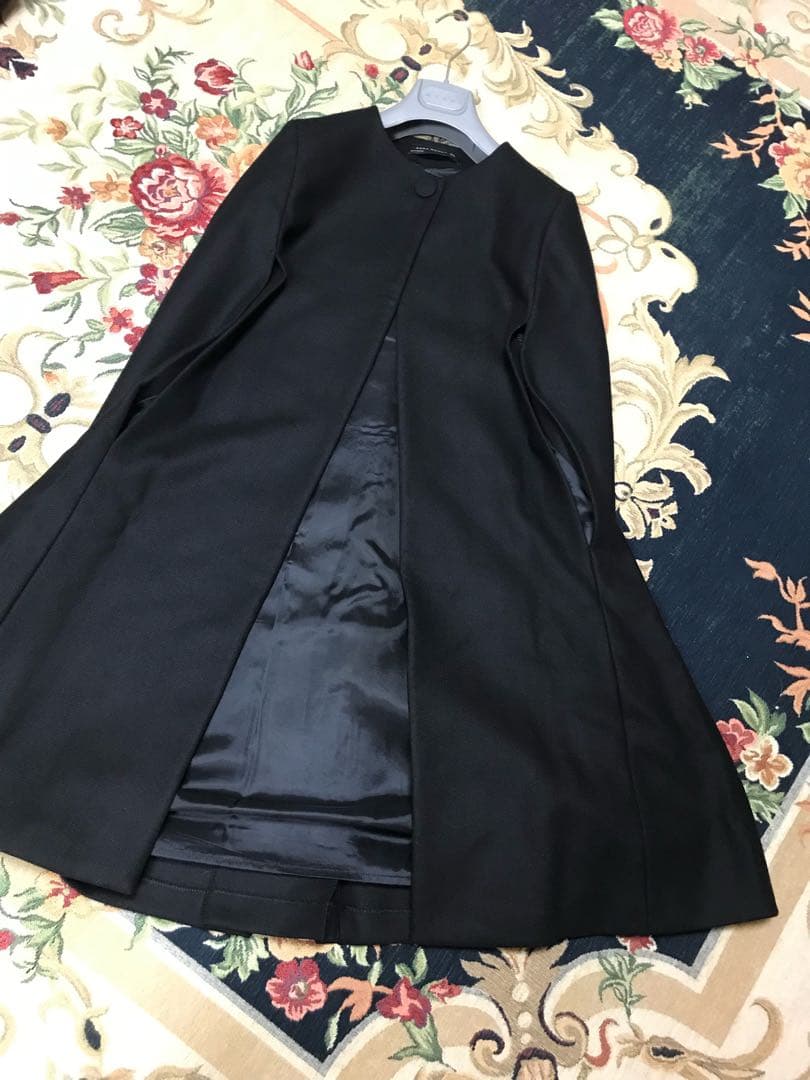綺麗　ザラ　ZARA マント　ケープ　ブラック　ロング