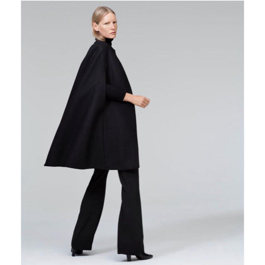 綺麗　ザラ　ZARA マント　ケープ　ブラック　ロング
