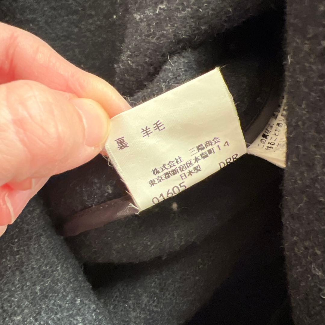 Burberry's ブラック ダッフルコート XL チェック