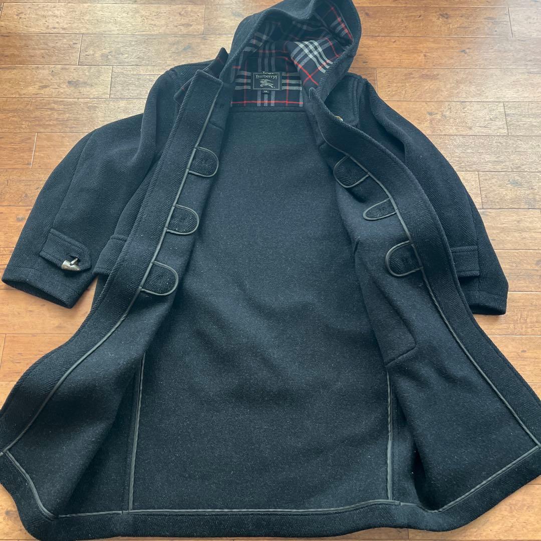 Burberry's ブラック ダッフルコート XL チェック