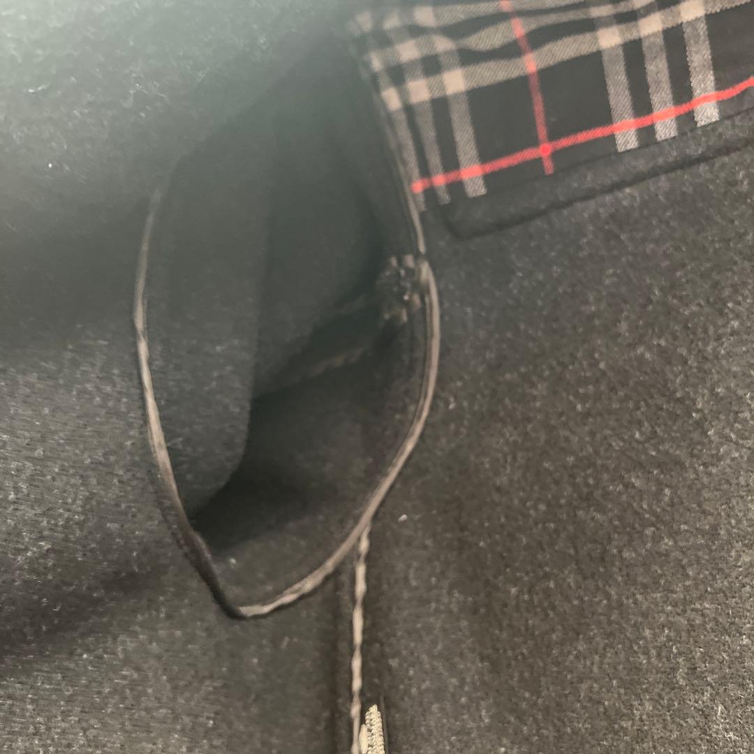 Burberry's ブラック ダッフルコート XL チェック