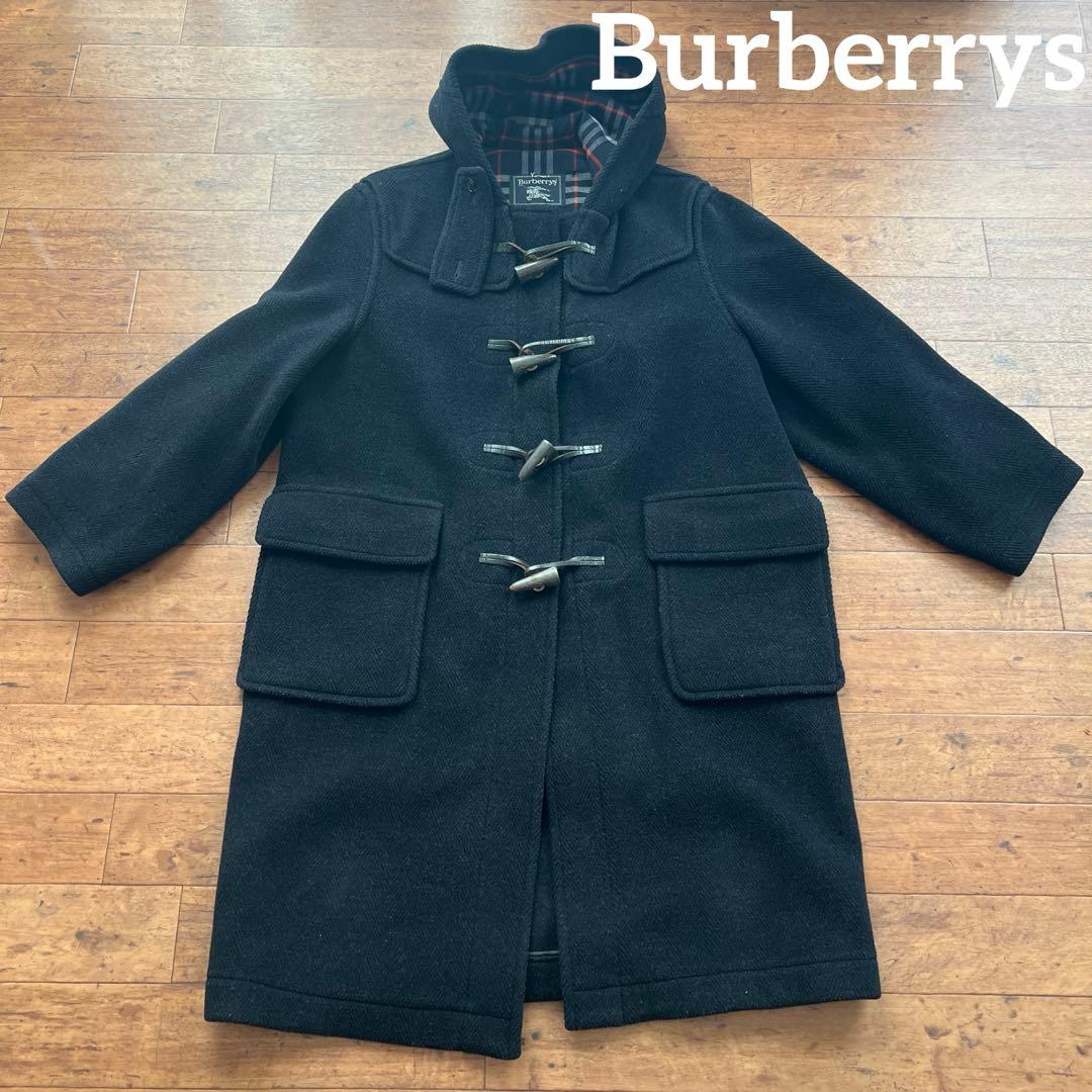 Burberry's ブラック ダッフルコート XL チェック