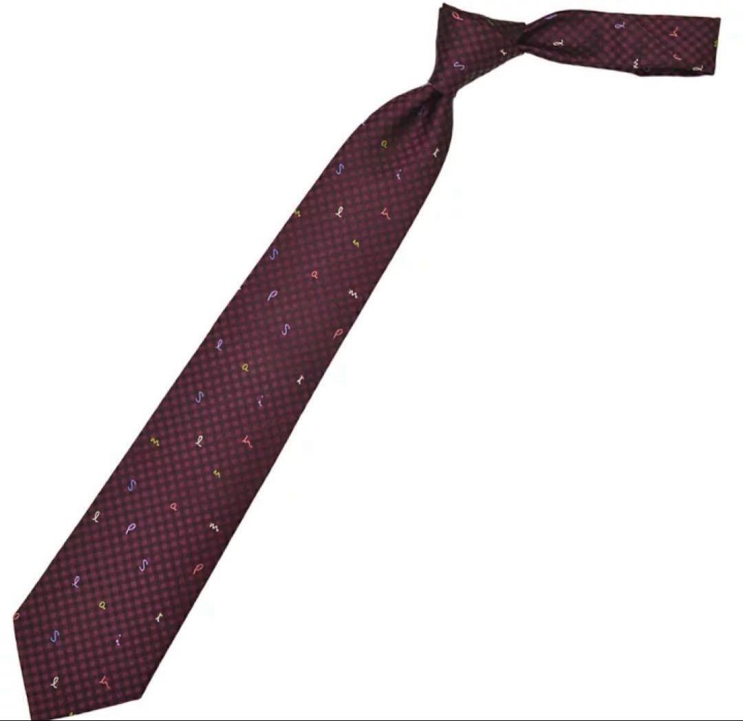 新品　ポールスミス　チェック柄　ネクタイ　成人式　結婚式　オシャレ　メンズ　赤