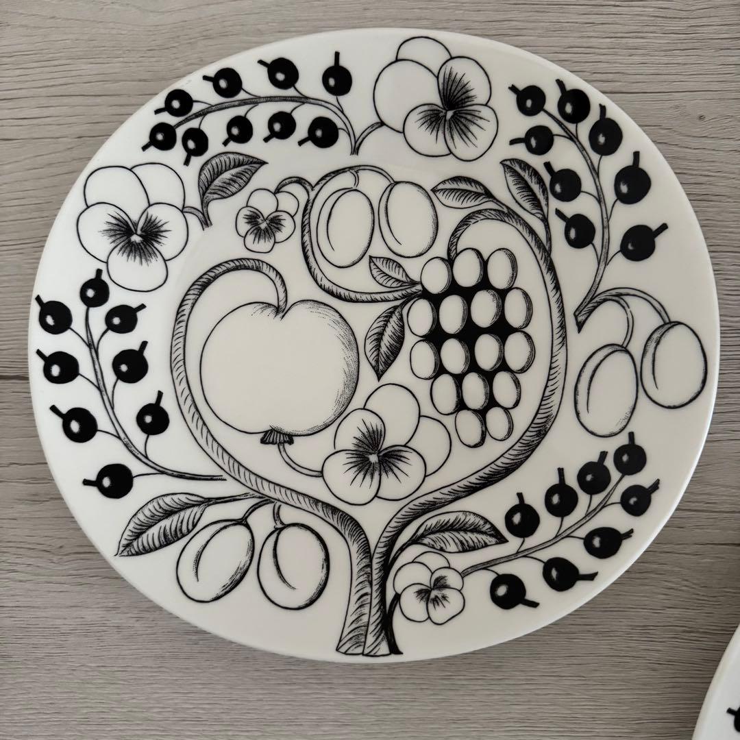 アラビア　パラティッシ　オーバルプレート　ブラック2枚組　ARABIA 匿名発送