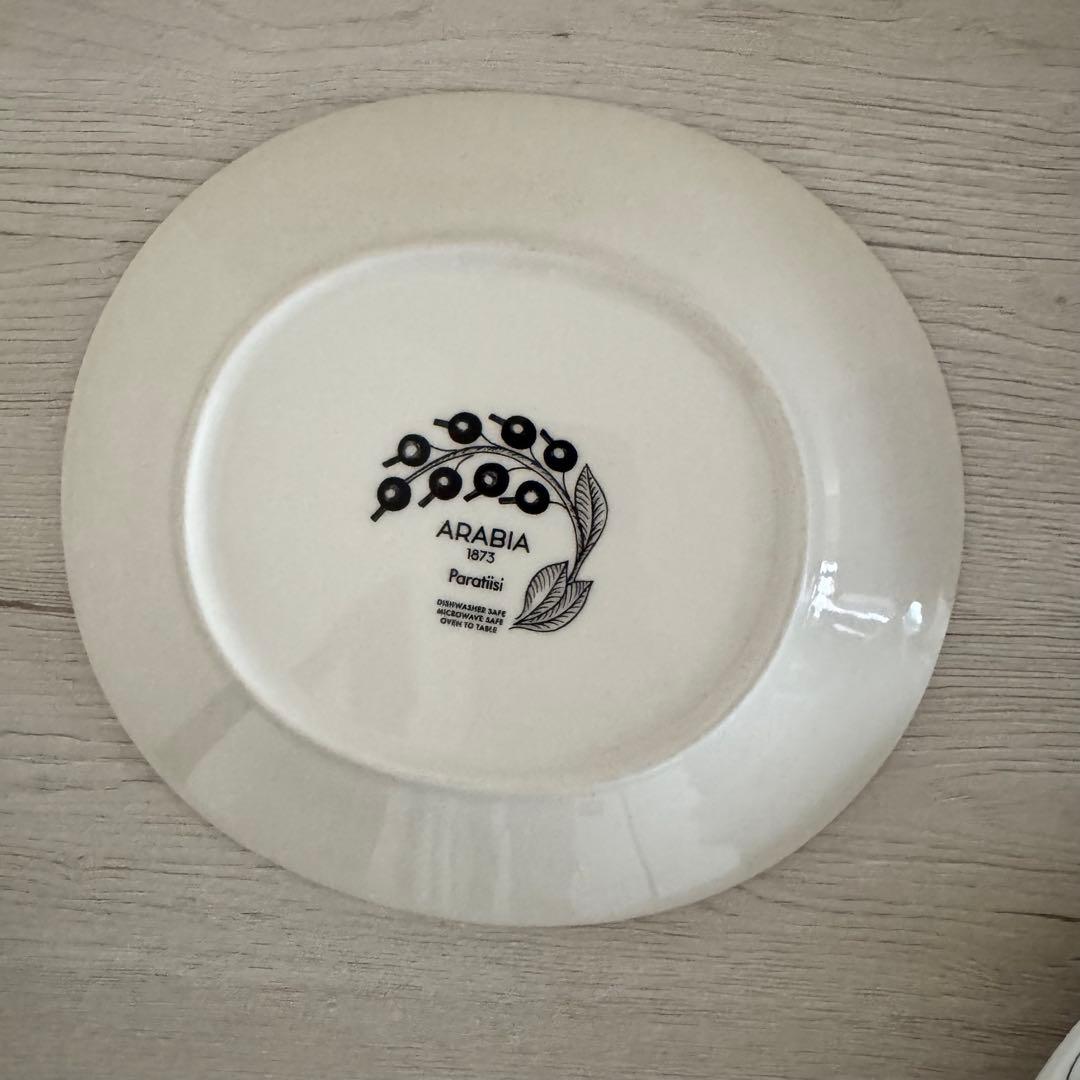 アラビア　パラティッシ　オーバルプレート　ブラック2枚組　ARABIA 匿名発送