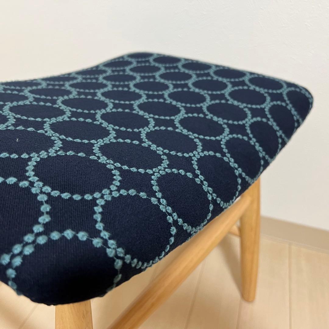 ミナペルホネン スツール タンバリン 丸脚 【新インディゴ】 椅子 ベンチ