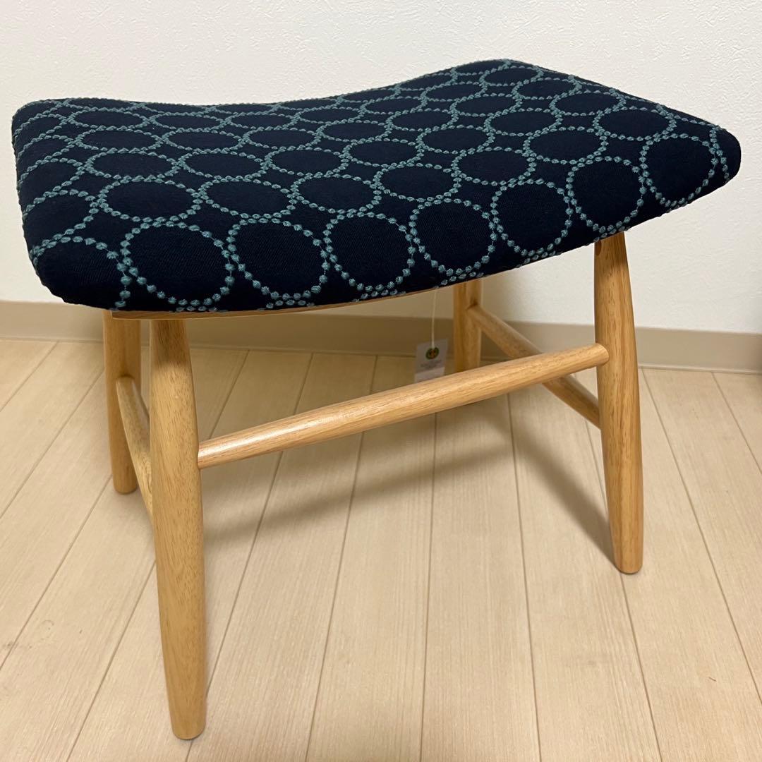 ミナペルホネン スツール タンバリン 丸脚 【新インディゴ】 椅子 ベンチ