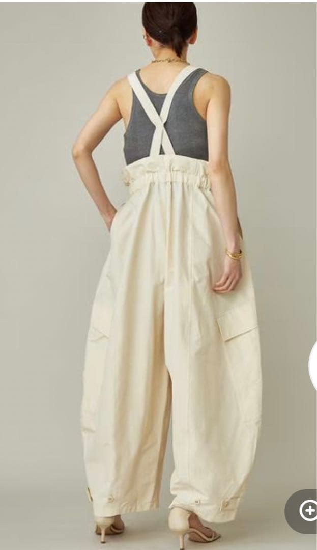 Curensology コットンナイロンサロペットパンツ