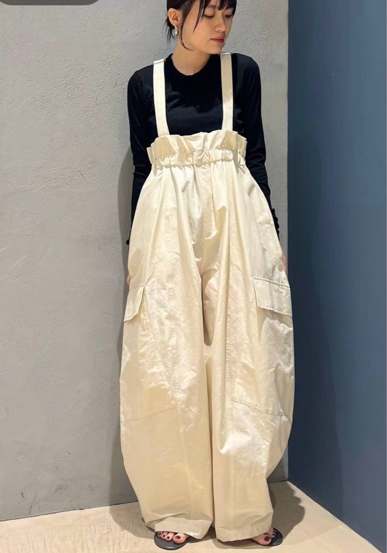 Curensology コットンナイロンサロペットパンツ