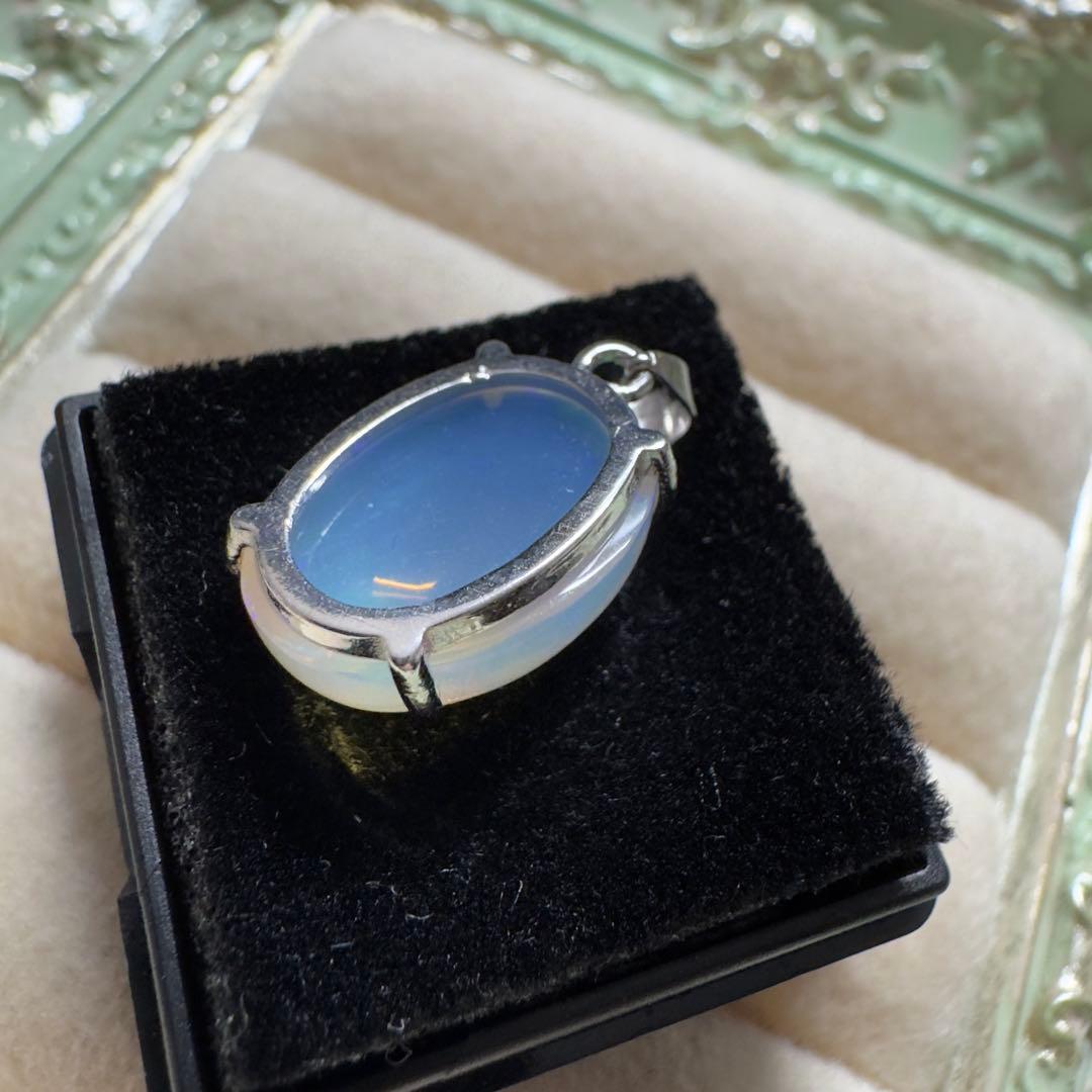 天然石エチオピアオパール　ペンダントトップハンドメイド　Silver925 69