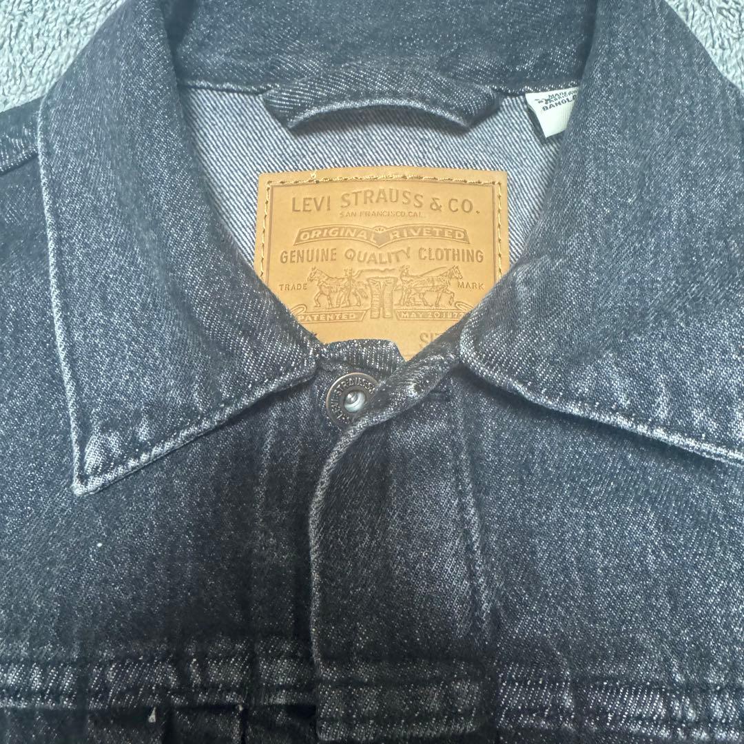 【Levi’s PREMIUM】プレミアム ブラックデニムジャケット メンズ M