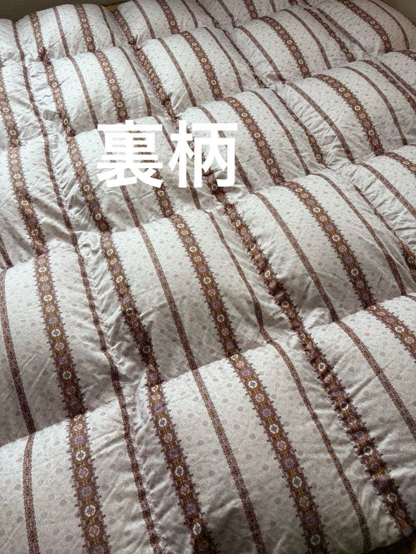 西川の高級ダブル羽毛掛け布団　 カバー付き　詰め物1.7kg 側生地はリヨセル