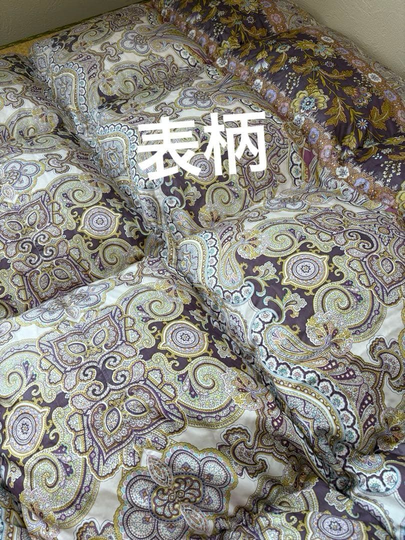 西川の高級ダブル羽毛掛け布団　 カバー付き　詰め物1.7kg 側生地はリヨセル