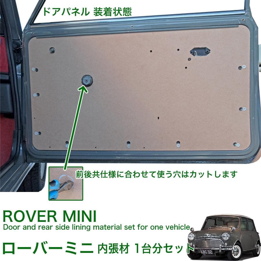 ローバー ミニ 内装 内張 材 ドア内張 リア内張 材料 クラッシック クーパー