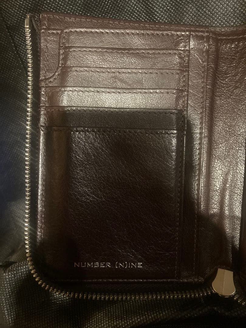NUMBER (N)INE 二つ折り財布 ブラウン ナンバーナイン