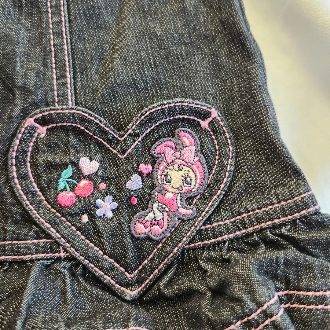 メゾピアノ レトロ ベリエ デニム チェックフリルスカート 130 Y2K 希少