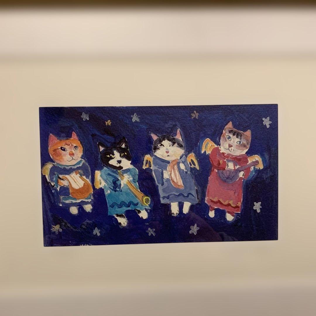 久下貴史　版画　「幼いエンジェル・キャッツ」