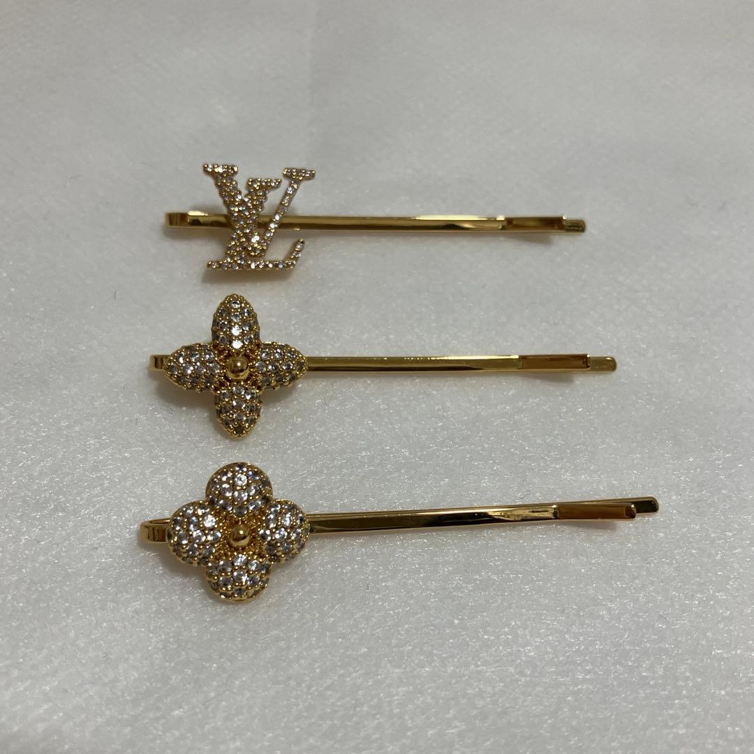 ルイ・ヴィトン 花モチーフ ヘアピン 3個セット