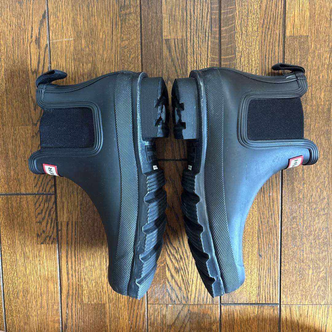 HUNTER ブラックショートレインブーツ UK5