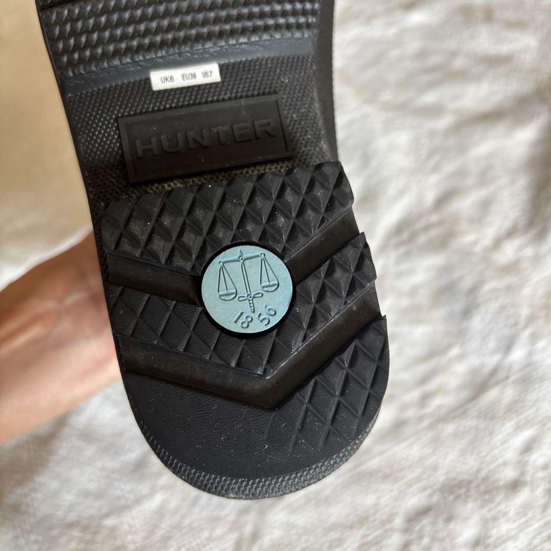 HUNTER ブラックショートレインブーツ UK5