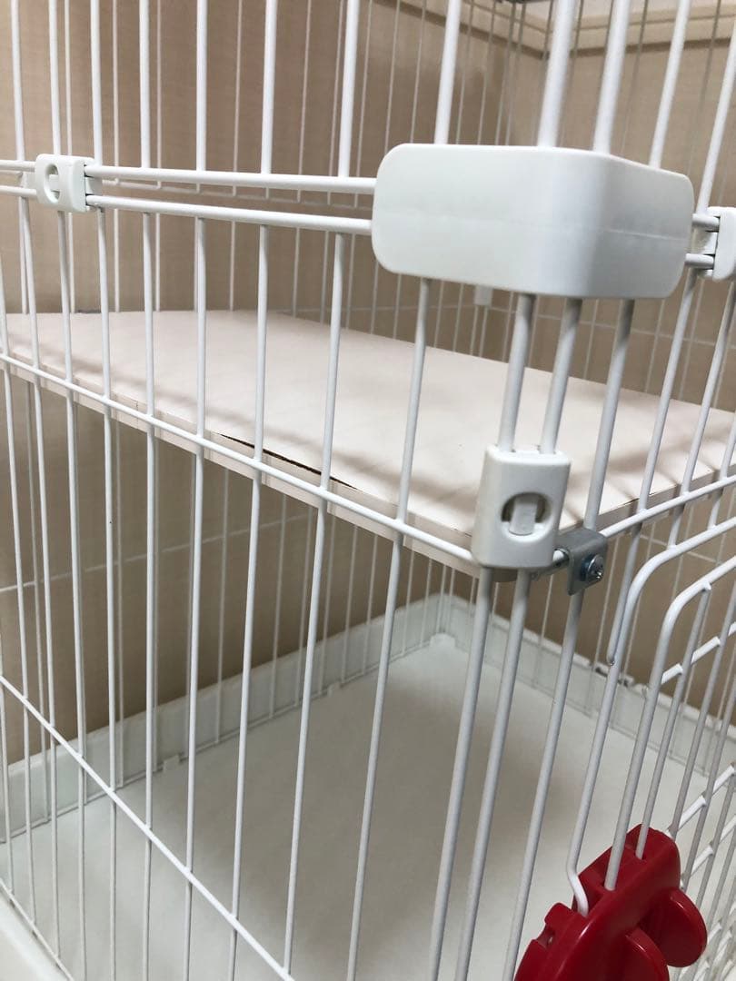 キャットケージ 2段　ホワイト　アイリスオーヤマ
