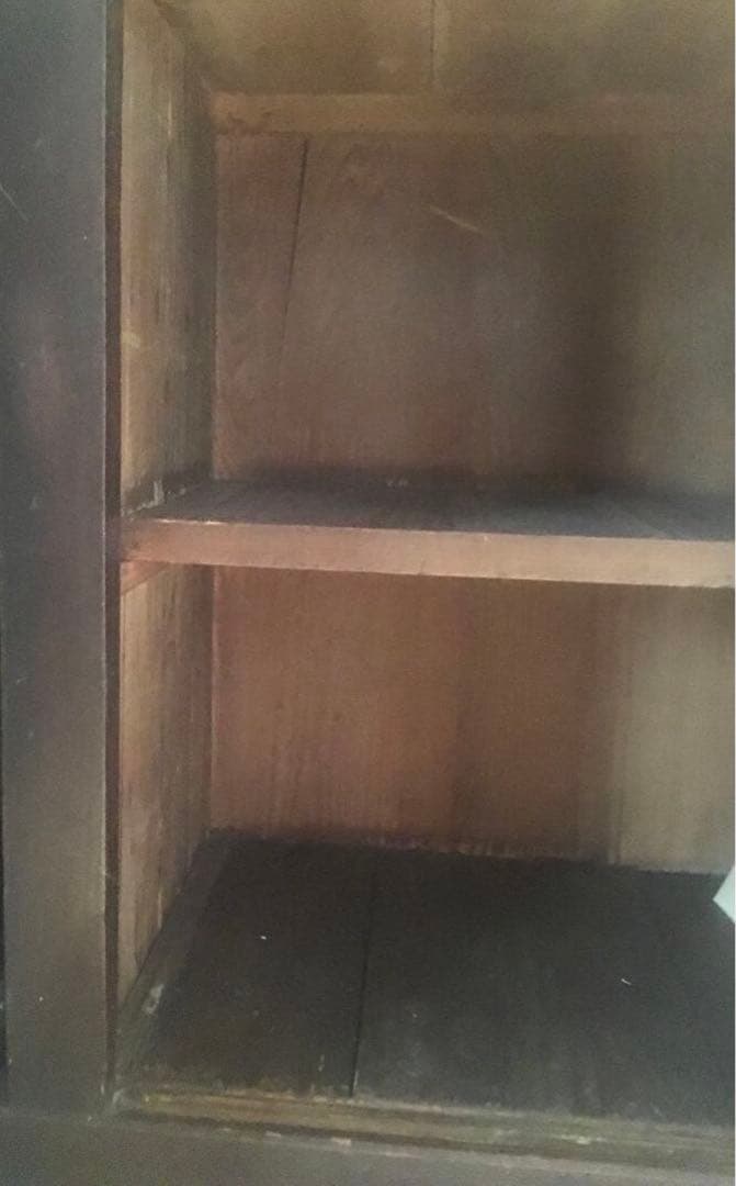 千葉市原市★お引き取り限定★水屋箪笥　縦格子扉の和タンス168cm★衝立オマケ★