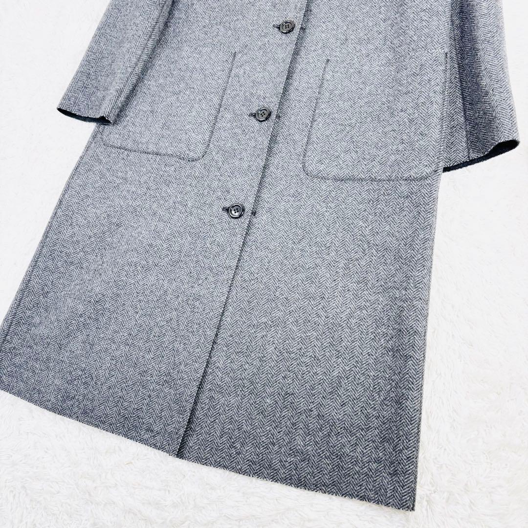 715 美品✨クロス&クロス ウールリバーシブルチェスターコート ダブルフェイス