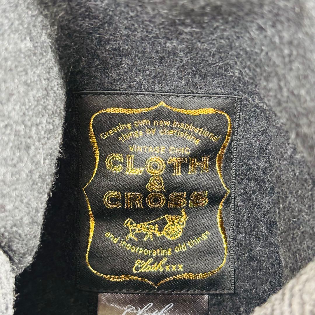 715 美品✨クロス&クロス ウールリバーシブルチェスターコート ダブルフェイス