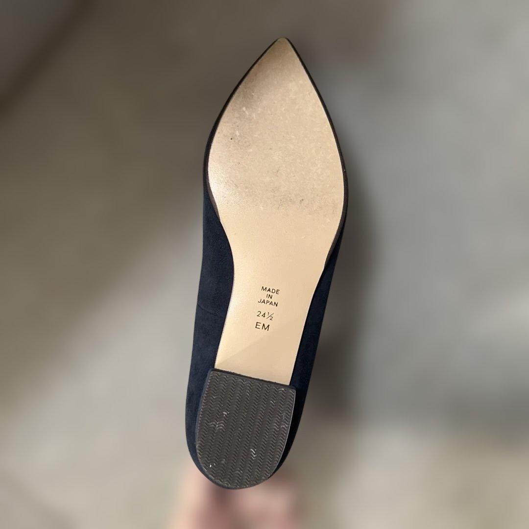 定価16,500円　新品Diana ネイビー ポインテッドトゥ フラットシューズ